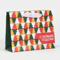 Пакет подарочный новогодний ламинированный «Ёлки», 15 х 12 х 5.5 см Пакет подарочный новогодний ламинированный «Ёлки», 15 х 12 х 5.5 см