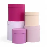 Набор шляпных подарочных коробок 5 в 1&laquo; Нежность&raquo;, 23&times;23 - 14&times;14 см