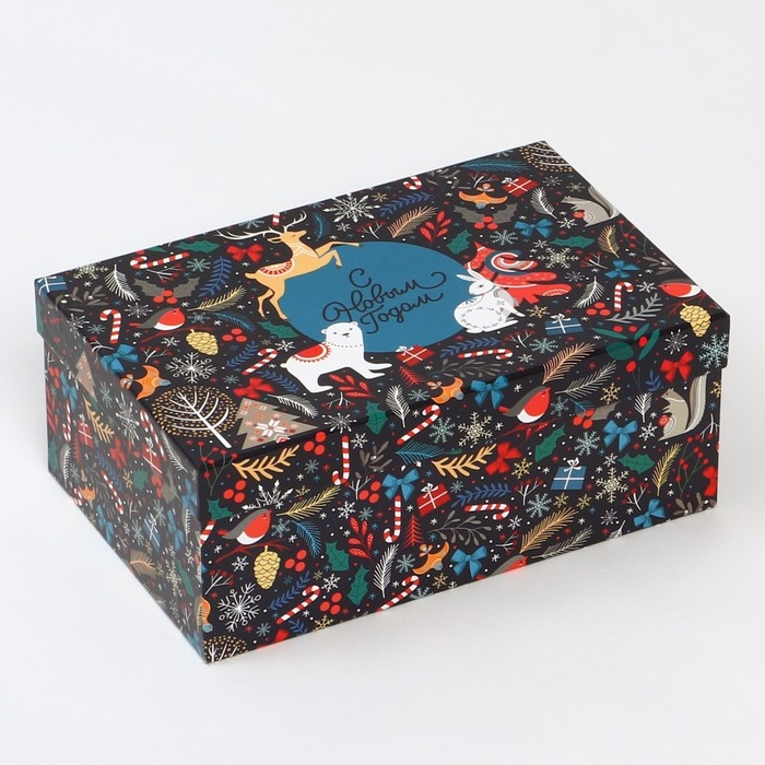 Набор коробок подарочных 15 в 1 «Европейский», 12 х 7 х 4 см - 46,6 х 35,2 х 17.5 см, Новый год