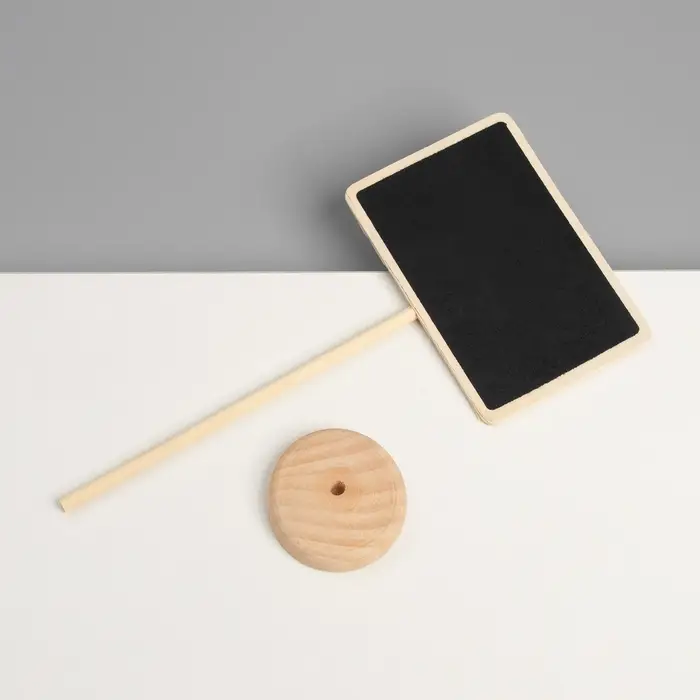 Меловой ценник «На ножке» 17×8 см, прямоугольник, (фасовка 10 шт.), чёрный Меловой ценник «На ножке» 17×8 см, прямоугольник, (фасовка 10 шт.), чёрный