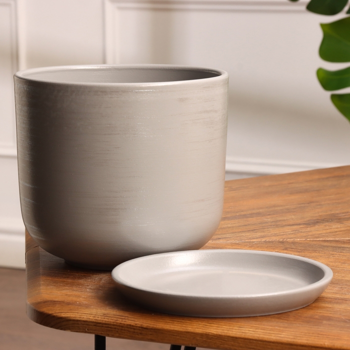 Горшок цветочный Галактика серая 3 л Горшок цветочный Галактика серая 3 л