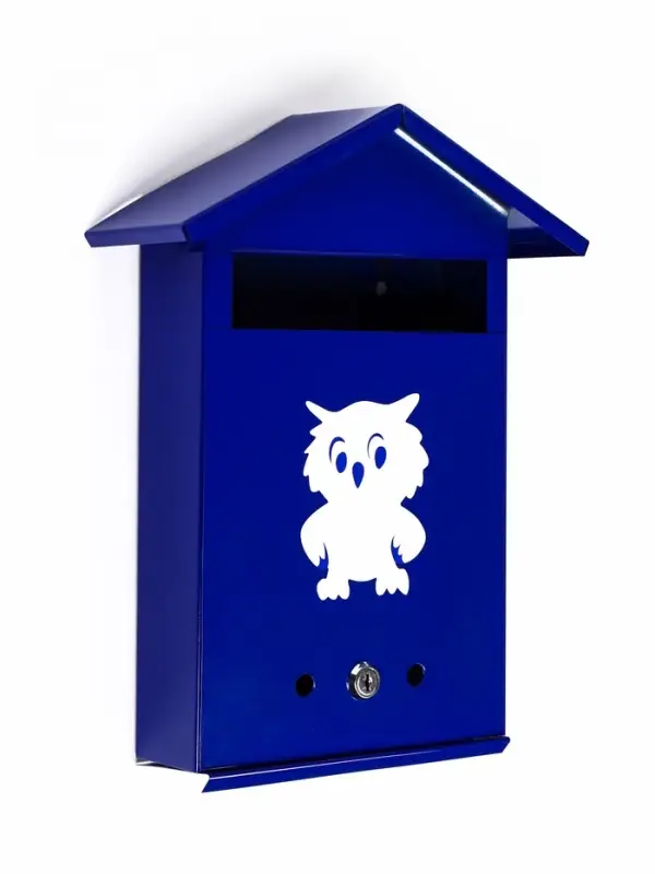 Ящик почтовый с замком, вертикальный Ящик почтовый с замком, вертикальный "Филин", синий