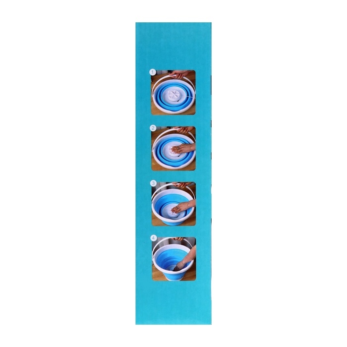 Портативная мини-стиральная машина LWM-03 с ведром 10 л, складная, голубая Портативная мини-стиральная машина LWM-03 с ведром 10 л, складная, голубая