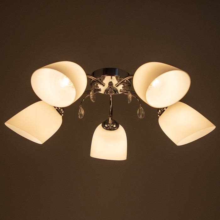 Люстра Люстра "Лиана" 5хЕ27 40Вт хром 55х55х36 см BayerLux