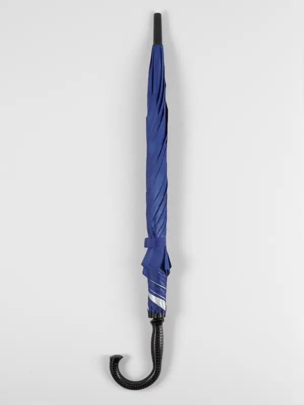 Зонт - трость полуавтоматический, &laquo;Однотонный&raquo;, 8 спиц, R=52/60 см, d=104 см, синий