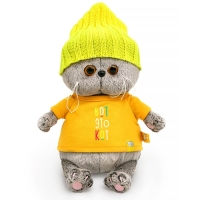 Мягкая игрушка «Кот Басик BABY в футболке и шапке», 20 см