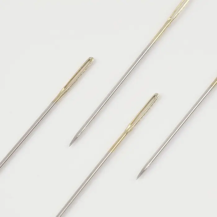 Иглы для вышивания лентой, d=1.07 мм, 4.4-4.9 см, с золотым ушком, 4 шт. Иглы для вышивания лентой, d=1.07 мм, 4.4-4.9 см, с золотым ушком, 4 шт.
