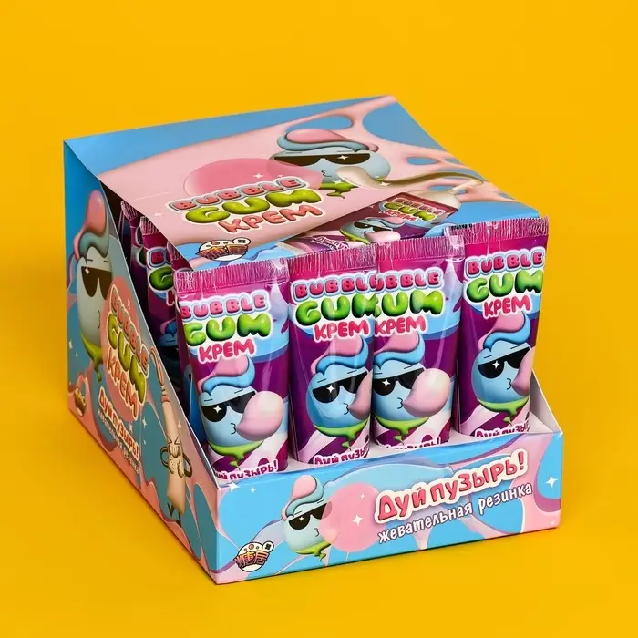 Жевательная резинка «Дуй пузырь! Bubble gum крем», 22 г Жевательная резинка «Дуй пузырь! Bubble gum крем», 22 г