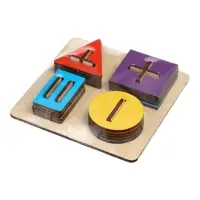 Сортер-вкладыш деревянный, &laquo;Геометрия. Квадратная форма&raquo;