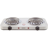 Плита электрическая Centek CT-1509 (белая) 2конфорки ТЭН 140мм, 2000Вт