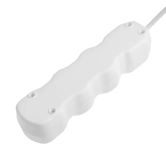 Удлинитель сетевой Luazon Lighting ECO, 3 розетки, 1.7 м, 16 А, 3500 Вт, заземление, белый