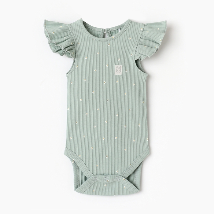 Боди с воланами Крошка Я Olives, р. 80-86, оливковый Боди с воланами Крошка Я Olives, р. 80-86, оливковый