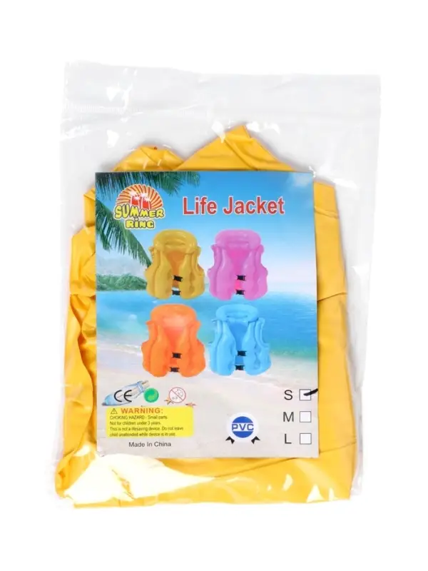 Жилет для плавания, размер S, цвет желтый