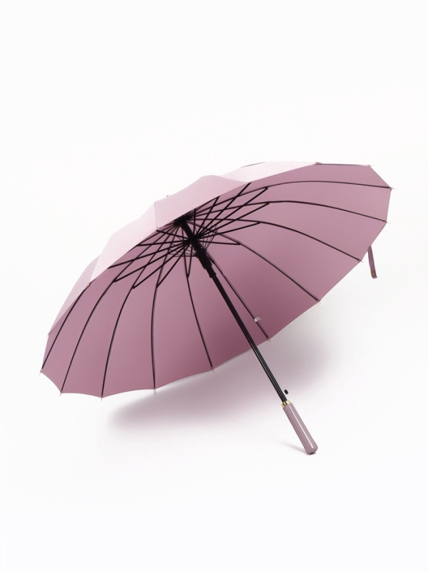 Зонт полуавтоматический «Однотон», 16 спиц, R = 51/60 см, D = 120 см, цвет розовый Зонт полуавтоматический «Однотон», 16 спиц, R = 51/60 см, D = 120 см, цвет розовый