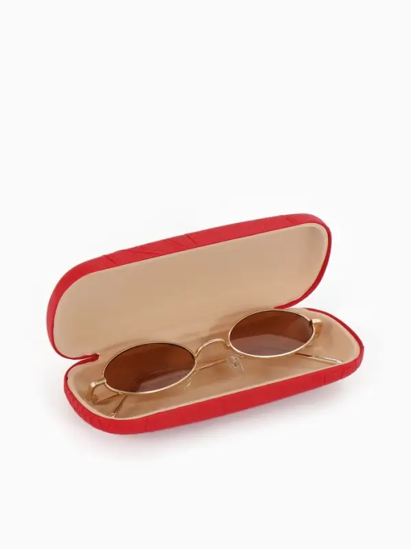 Футляр для очков Июнь2503, 16*5,8*3 см, хлопушка, красный Футляр для очков Июнь2503, 16*5,8*3 см, хлопушка, красный