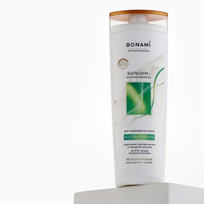 Бальзам для повреждённых волос с маслом арганы и жожоба, восстановление, 400 мл, BONAMI