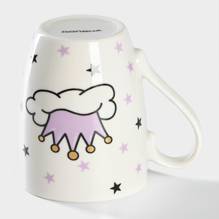 Кружка фарфоровая Доляна «Принцесса», 350 мл, цвет белый Кружка фарфоровая Доляна «Принцесса», 350 мл, цвет белый