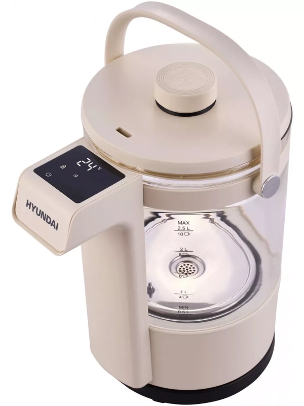 Чайник HYK-G7700 2,5л 2200Вт кремовый (стекло) Чайник HYK-G7700 2,5л 2200Вт кремовый (стекло)