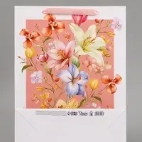 Пакет подарочный &laquo;Цветы&raquo;, 31&times;40&times;11.5 см