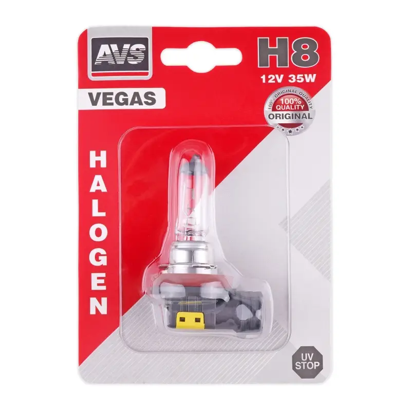 Галогенная лампа AVS Vegas в блистере H8.12V.35W.1шт.