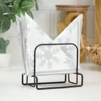 Салфетница Доляна «Демо», 13×8.5×11 см, цвет тёмно-коричневый