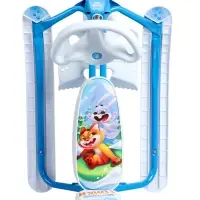 Снегокат растущий &laquo;Морозные гонки&raquo; Snow Cat, со спинкой, белый, голубой