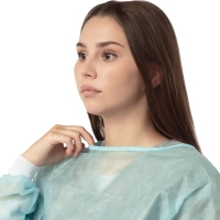 Халат хирург. стер, рук.манжет, дл.140 см, пл.25,&nbsp;р.48-54, голуб,1шт 5119/1