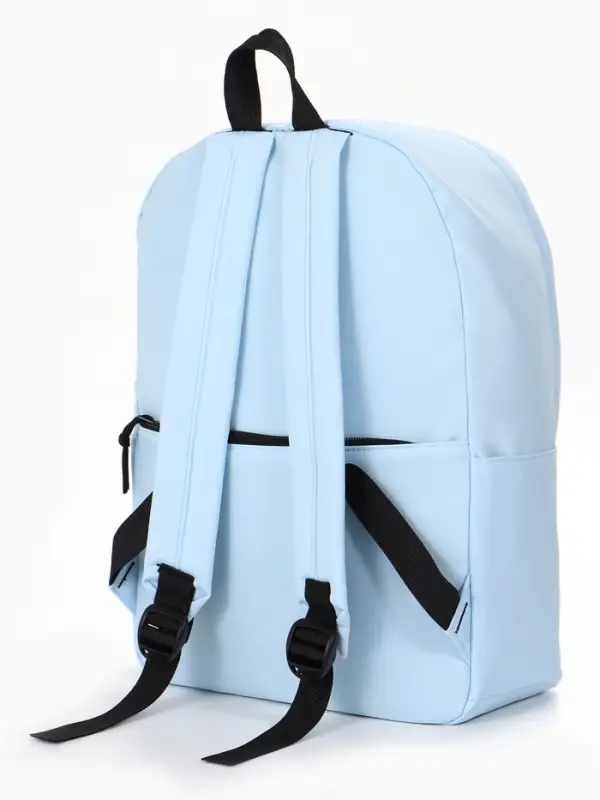 Рюкзак школьный, 1 отделение, 4 кармана, 30&times;12&times;40 см, голубой