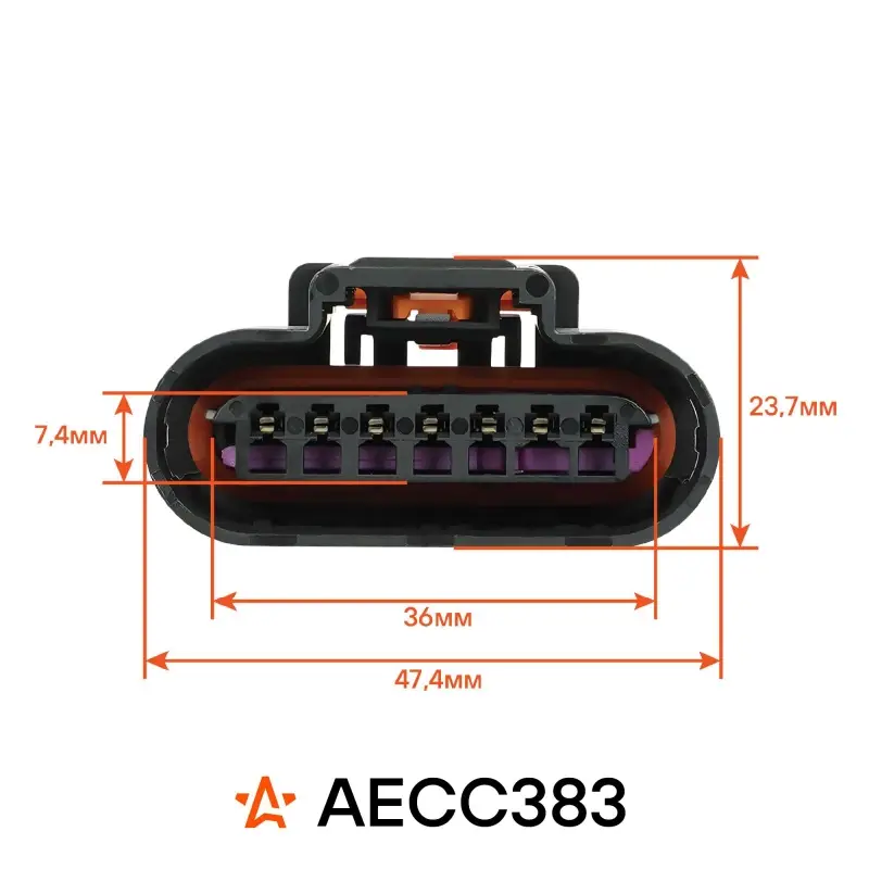 Разъём 7 pin без проводов для катушки зажигания Chevrolet Cruze, Lacetti, Opel Astra, Mokka
