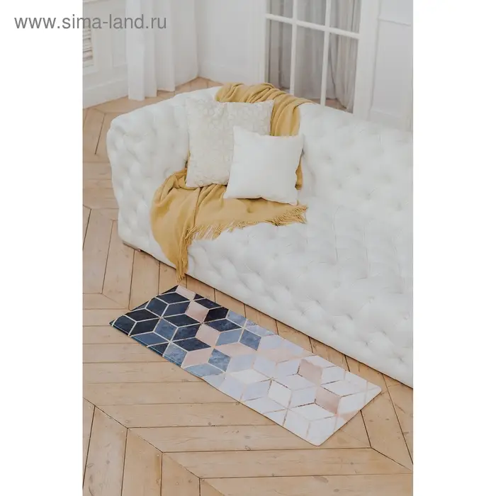 Коврик для ванной и туалета Доляна &laquo;Бурлеск&raquo;, 45&times;120 см