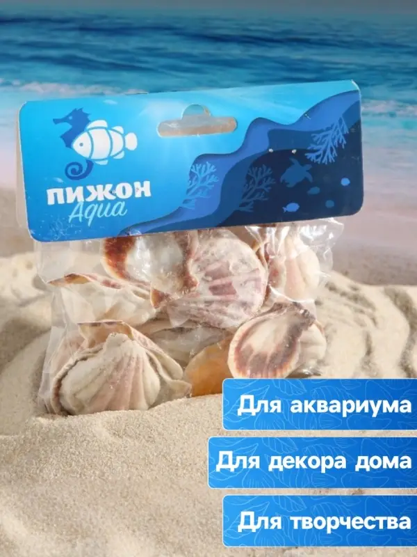 Набор ракушек, 4 - 5 см, 100 г