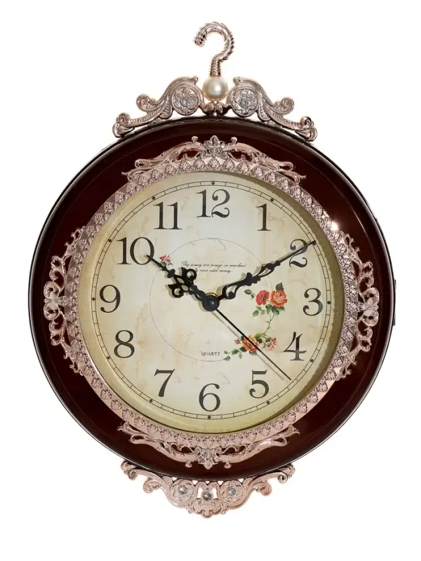 Часы настенные двусторонние &laquo;Розы&raquo;, подвес, 41&times;33 см