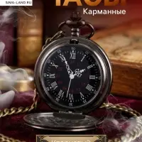 Часы карманные &laquo;Бонжур&raquo;, кварцевые, циферблат d=4 см, 5.5&times;4.5 см, цепочка 80 см