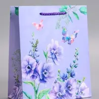 Пакет подарочный ламинированный &laquo;Цветочная радость&raquo;, 18&times;22.3&times;10 см