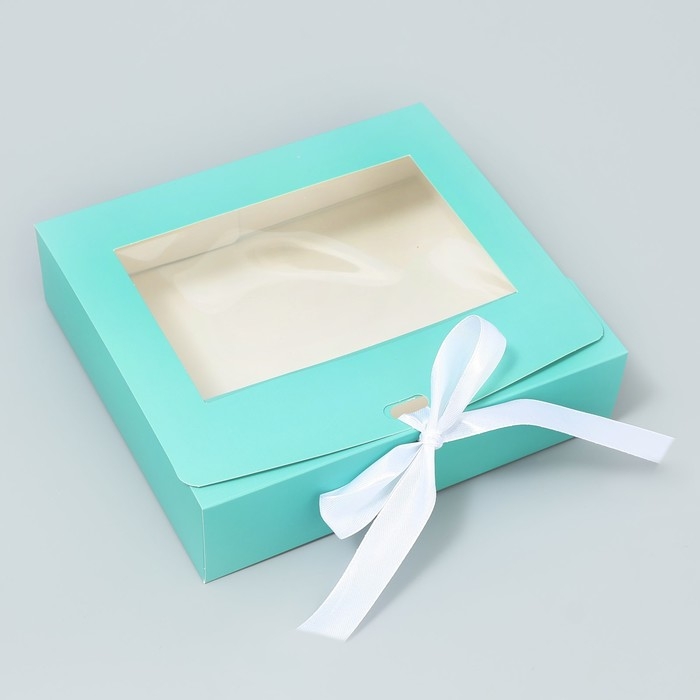 Коробка-фоторамка подарочная складная, упаковка, «Тиффани», 20 х 18 х 5 см Коробка-фоторамка подарочная складная, упаковка, «Тиффани», 20 х 18 х 5 см