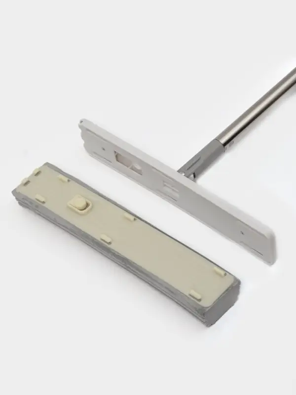 Швабра с отжимом и ведром Raccoon, швабра ПВА, ведро с отсеком для вертикального отжима 4.5 л, отсек для полоскания 2.5 л