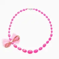 Бусы детские Выбражулька «Бант», граненые бусины, 40 см, цвет розовый Бусы детские Выбражулька «Бант», граненые бусины, 40 см, цвет розовый