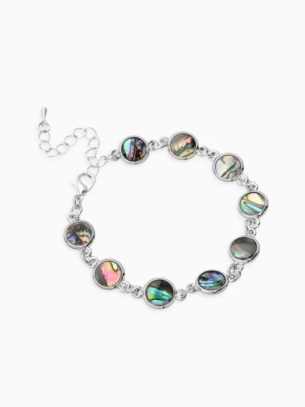 Браслет цепочка &laquo;Галиотис. Круг&raquo;, L=17 см, + удлинитель 5 см, цвет серебро, разноцветный