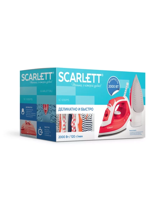 Утюг с антипригарным покрытием 2000 Вт SC-SI30P15 Утюг с антипригарным покрытием 2000 Вт SC-SI30P15