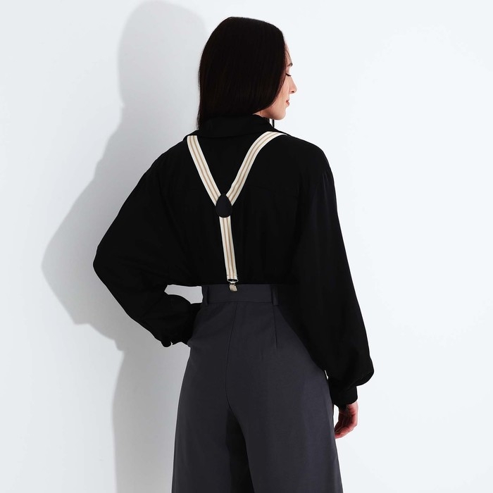 Подтяжки взрослые, ширина 2.5 см, цвет бежевый Подтяжки взрослые, ширина 2.5 см, цвет бежевый