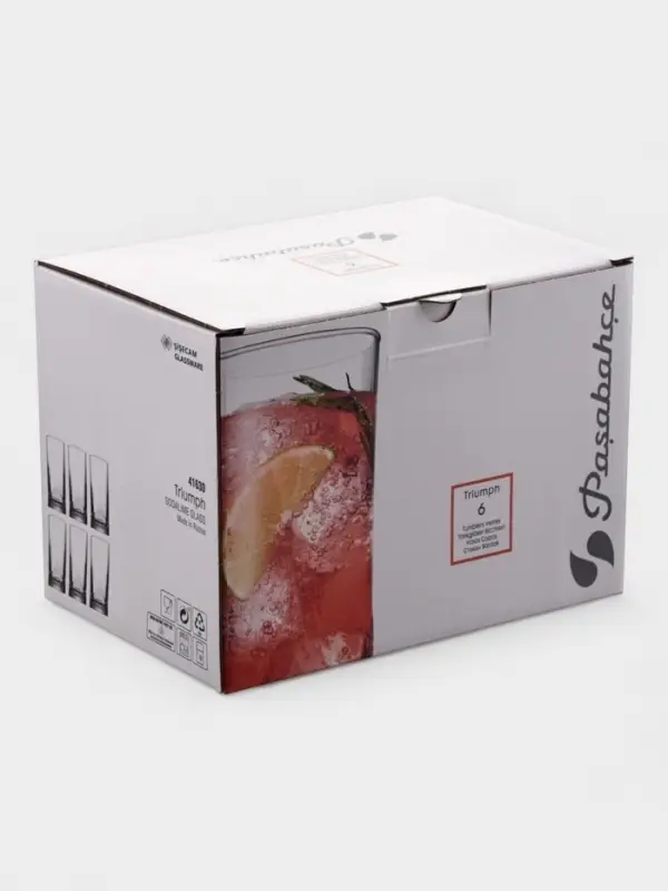 Набор стаканов Paşabah&ccedil;e Triumph, 300 мл, 6 шт., стекло, прозрачный