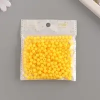Бусины пластик "Светло-жёлтые" глянец набор 25 гр d=0,6 см Бусины пластик "Светло-жёлтые" глянец набор 25 гр d=0,6 см