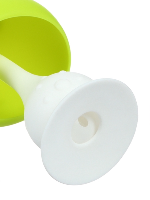 Прорезыватель силиконовый с погремушкой «Грибочек», цвет зеленый, Крошка Я