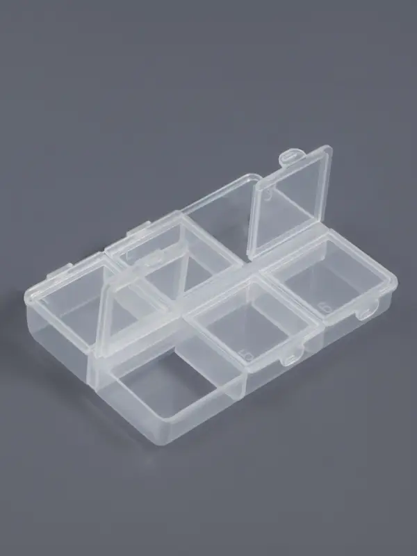 Органайзер для хранения мелочей, 6 ячеек, 8×6×1.5 см, прозрачный