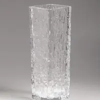 Ваза стекло настольная "Бритт" размытие, 24х8 см, прозрачный