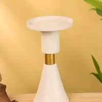 Подсвечник на 1 свечу текстурный "Фисташковый" 10,5х10,5х19,5 см