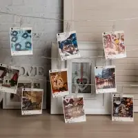 Гирлянда &laquo;Нить&raquo; 4.5 м с насадками &laquo;Прищепки&raquo;, IP20, прозрачная нить, 20 LED, свечение белое 220 В