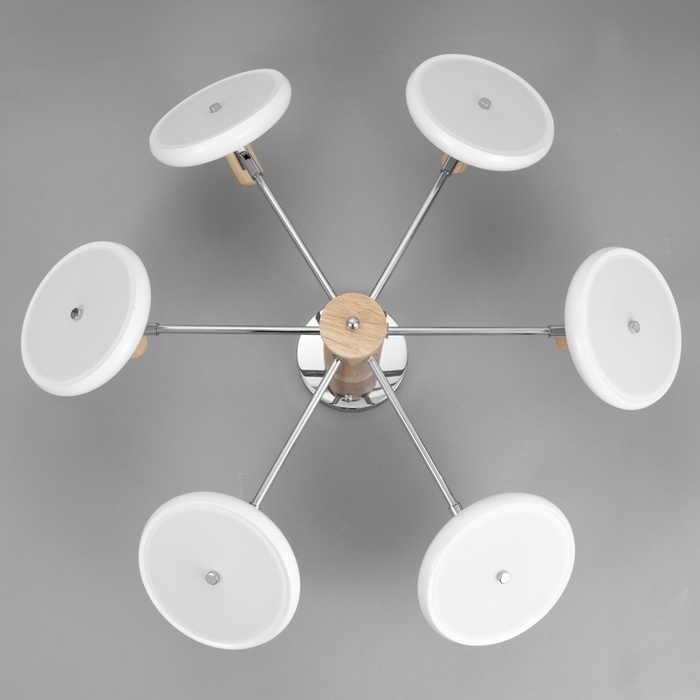 Люстра Люстра "Джулия" 6хLED 144Вт 3000-6000К бело-хромовый 80х80х22 см