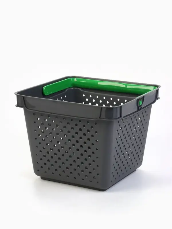 Корзина покупательская пластиковая 10 л, серая
