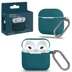 Чехол для AirPods 4 с карабином №18 Pacific Green